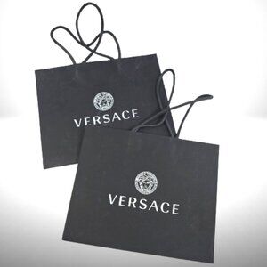 Versace Black Shopping/Gift Bags – Set of 2 – Medusa Logo